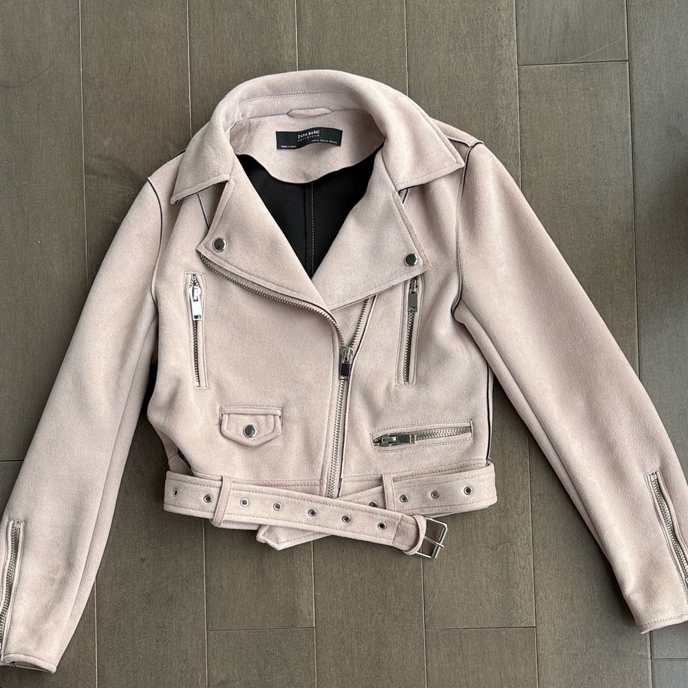 Zara Faux Suede Blush Jacket